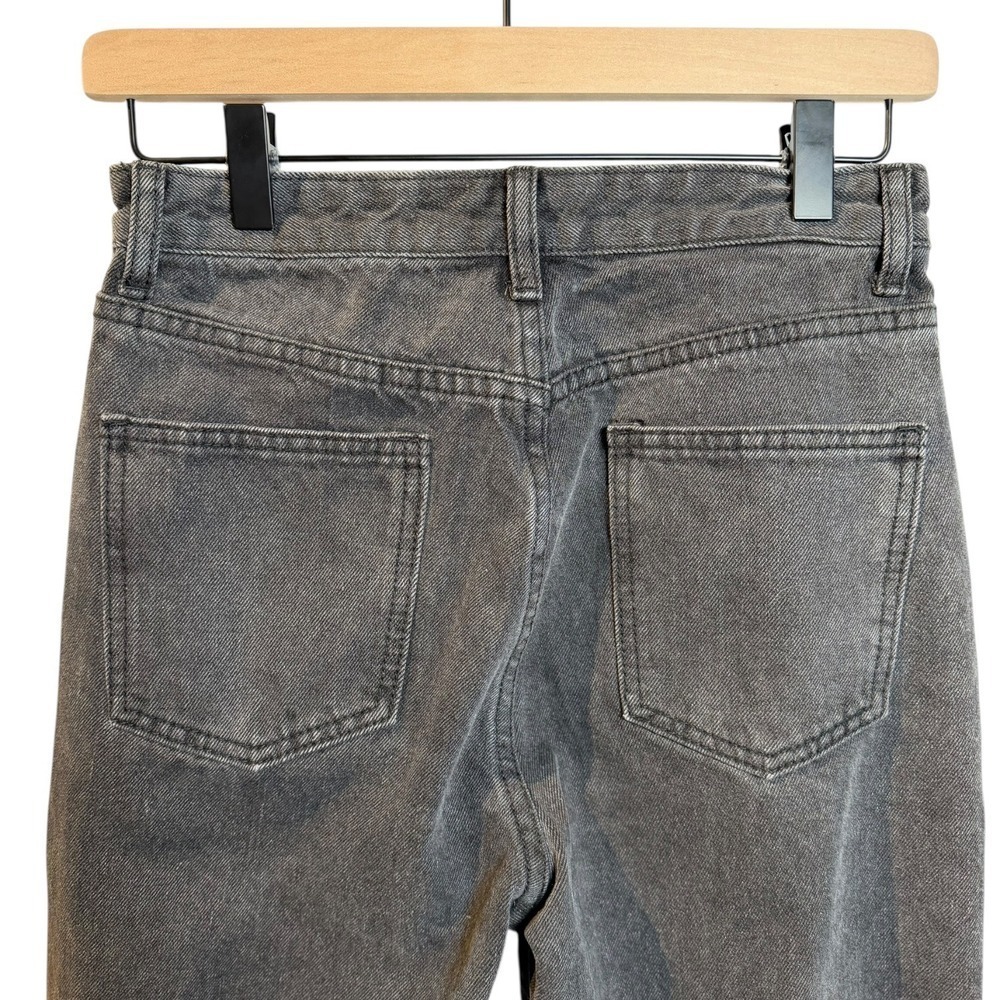 Edikted Raelynn Crossover Baggy Jeans Washed Grey Low Rise Wide Leg Asymmetric S - Picture 6 of 10